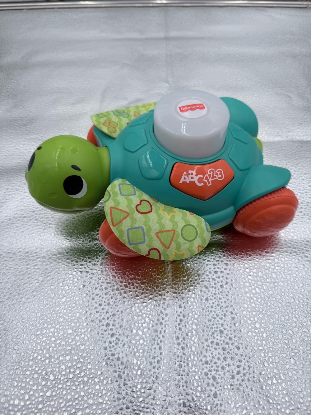 Fisher-Price Teal & Green Turtle ABC 123 Learning Push Toy